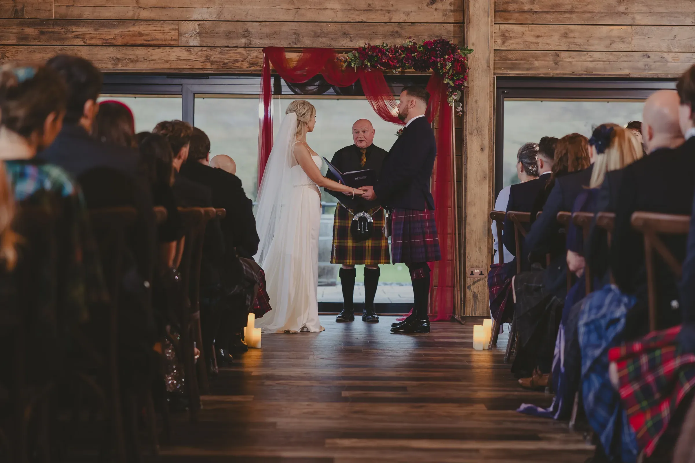 Kevin & Katie, a frosty December barn wedding, with a very good dog