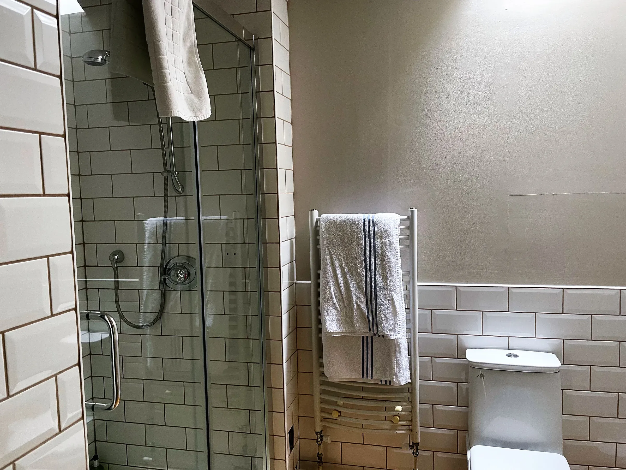 A view of the bathroom inside the Manse B&B cottage at Glenclova.